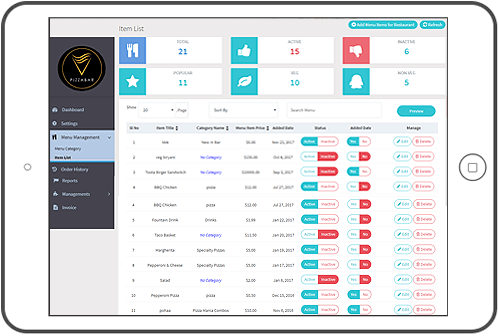 Restaurant Menu Builder